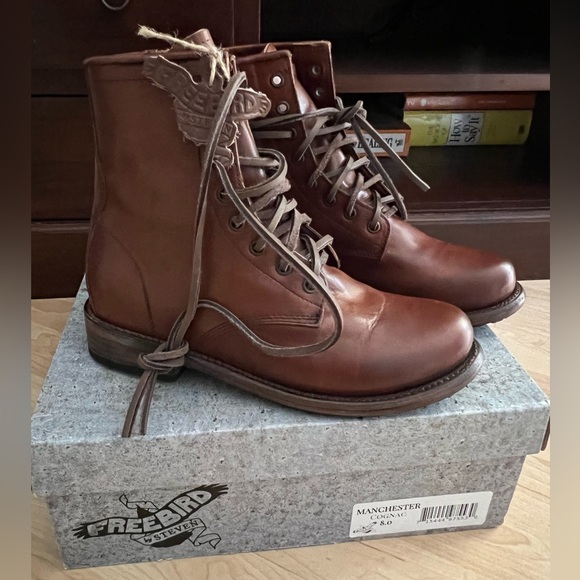 Freebird by Steven Shoes - New Freebird by Steven Manchester combat boots in Cognac Size 8